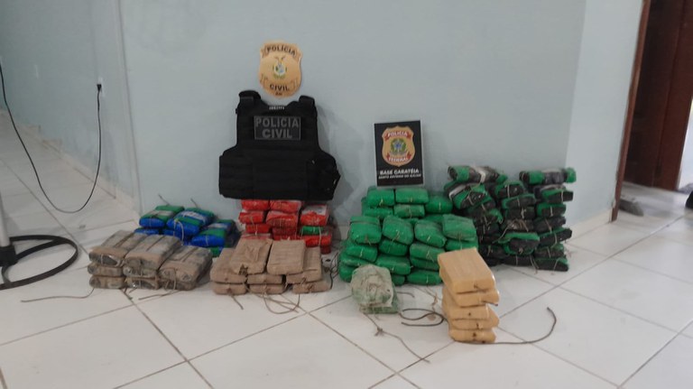 Polícia Federal e Polícia Civil apreendem 110kg de drogas no Amazonas